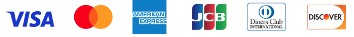 Accepted credit cards: Visa, Mastercard, American Express, JCB, Diners Club and Discover